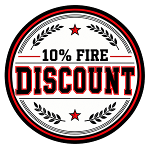 10% fire discount badge
