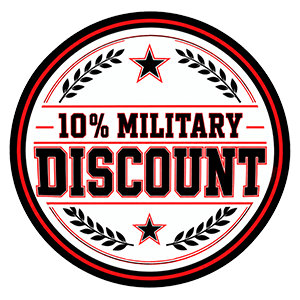 10% military discount badge